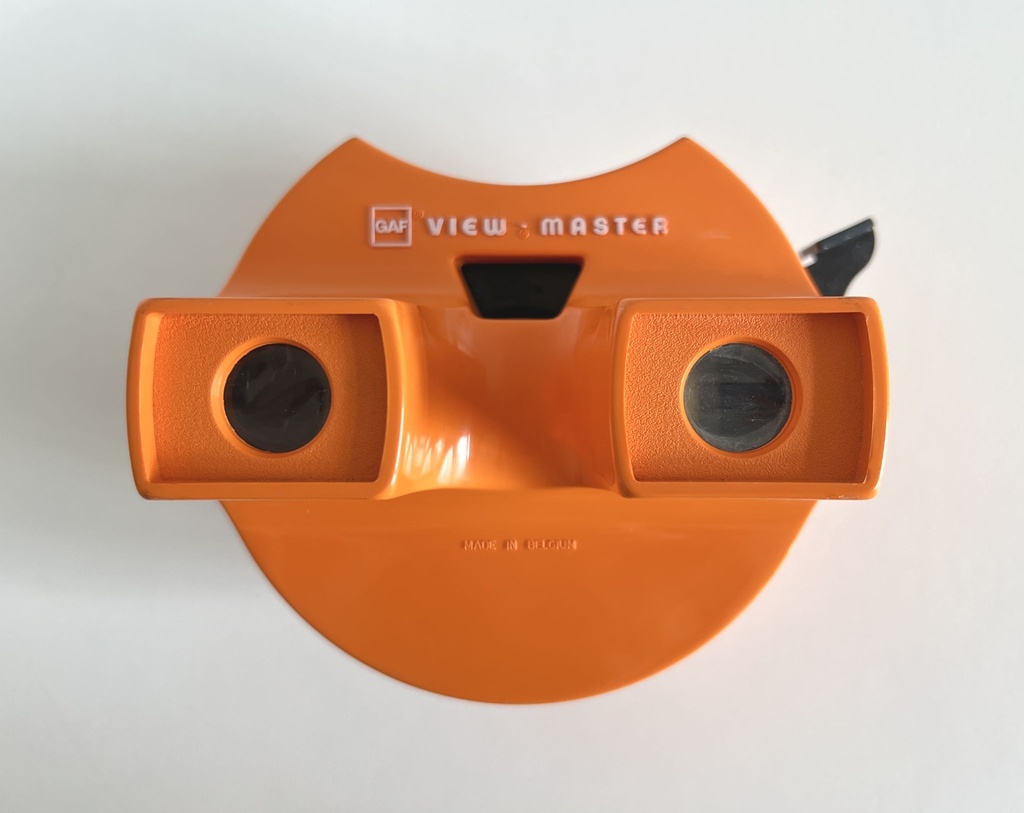 Stéréoscope View-Master rond orange