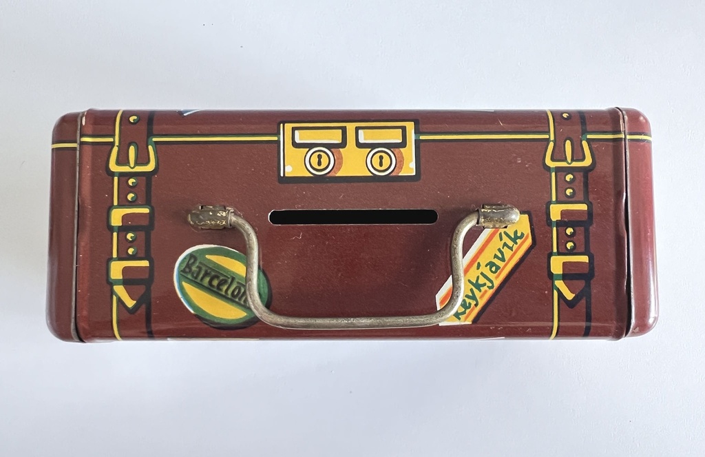 Tirelire en métal en forme de valise - Western Germany