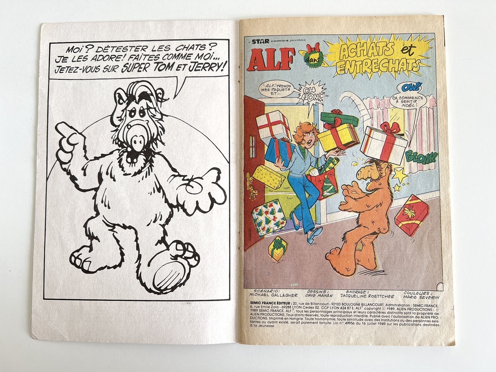 Bande dessinée Alf - Semic France 1989