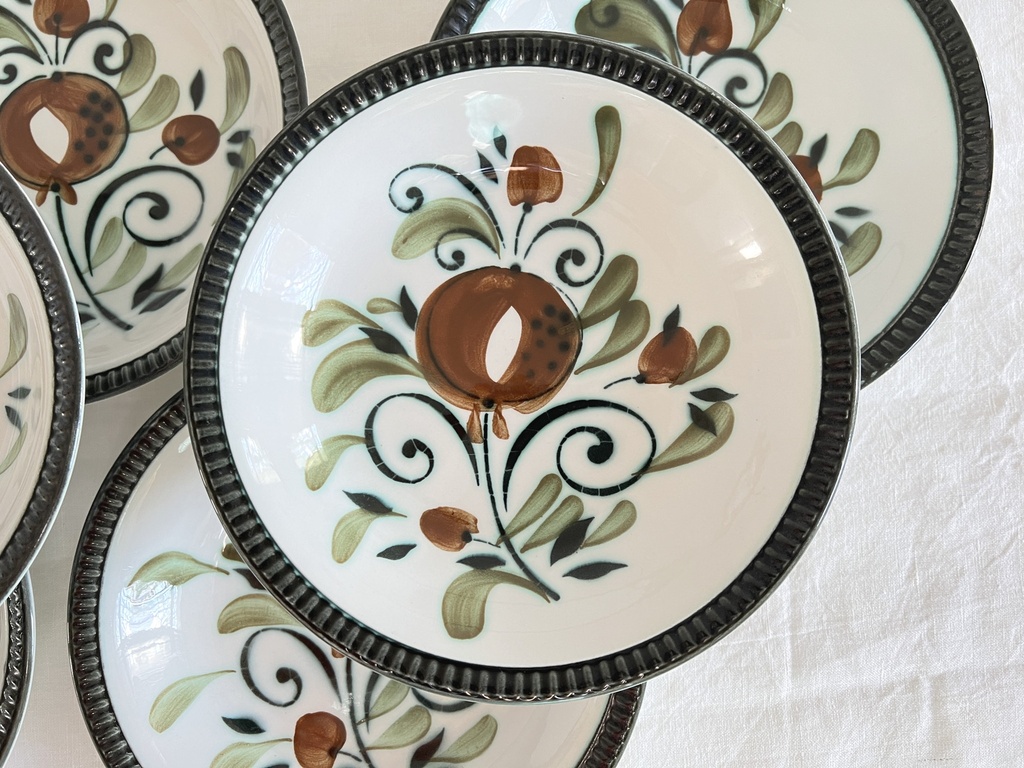 Lot de 6 assiettes creuses Boch Argenteuil