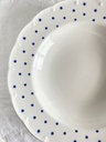 Lot de 6 assiettes creuses Boch Festival Points bleus
