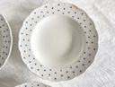 Lot de 6 assiettes creuses Boch Festival Points bleus