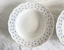 Lot de 6 assiettes creuses Boch Festival Points bleus