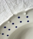 Lot de 6 assiettes creuses Boch Festival Points bleus