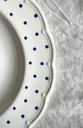 Lot de 6 assiettes creuses Boch Festival Points bleus