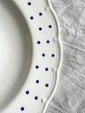 Lot de 6 assiettes creuses Boch Festival Points bleus