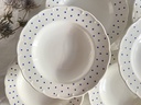 Lot de 6 assiettes creuses Boch Points bleus