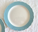 Lot de 2 grandes assiettes de service Boch Festival Opaline bleu