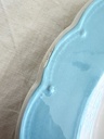 Lot de 2 grandes assiettes de service Boch Festival Opaline bleu