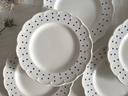 Lot de 6 assiettes à dessert Boch Points bleus