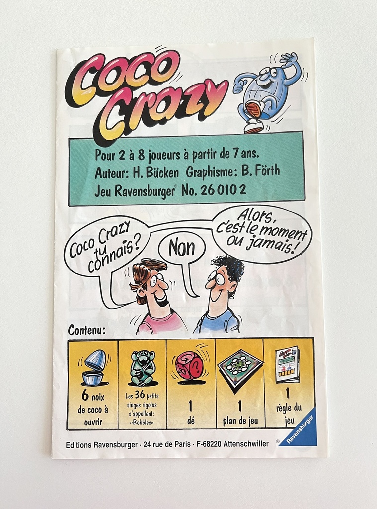 Jeu de société Coco Crazy - Ravensburger 1992