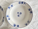 Lot de 6 assiettes creuses Boch Mercure bleu