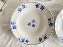 Lot de 6 assiettes creuses Boch Mercure bleu