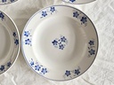 Lot de 6 assiettes creuses Boch Mercure bleu