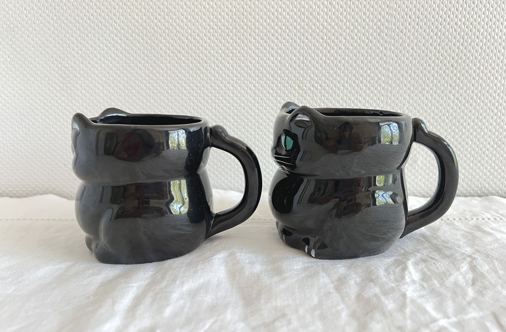 Lot de 2 tasses Chat Noir