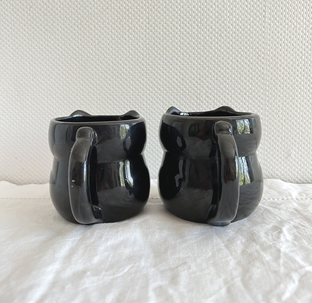 Lot de 2 tasses Chat Noir