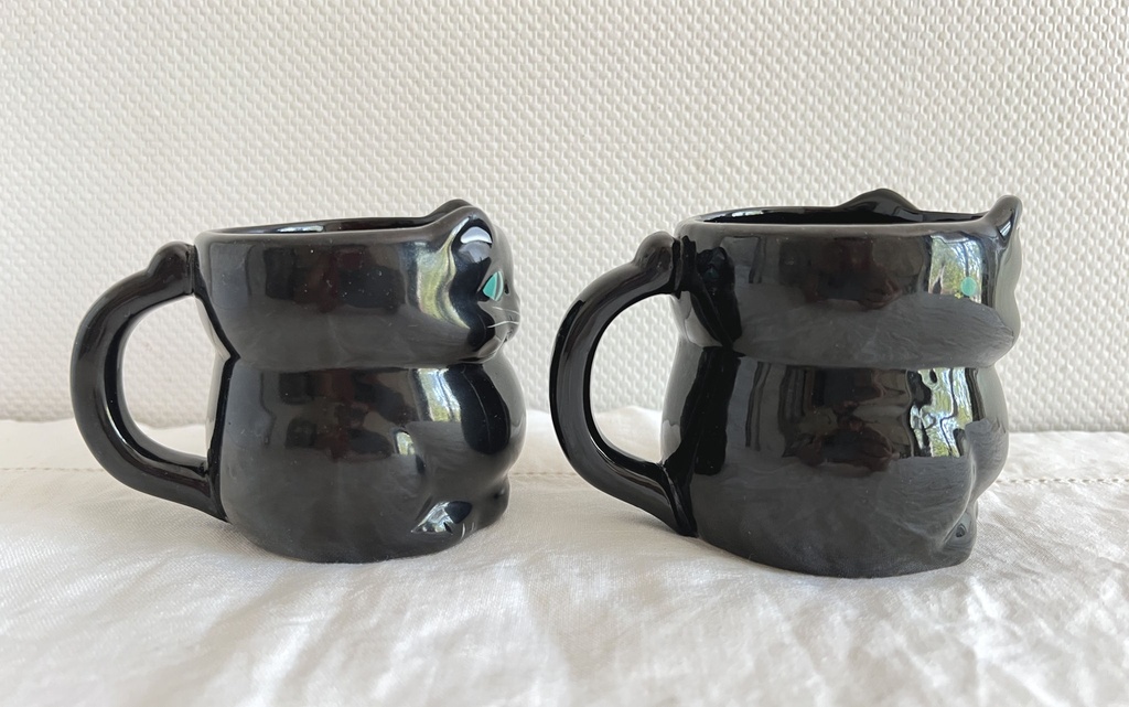 Lot de 2 tasses Chat Noir