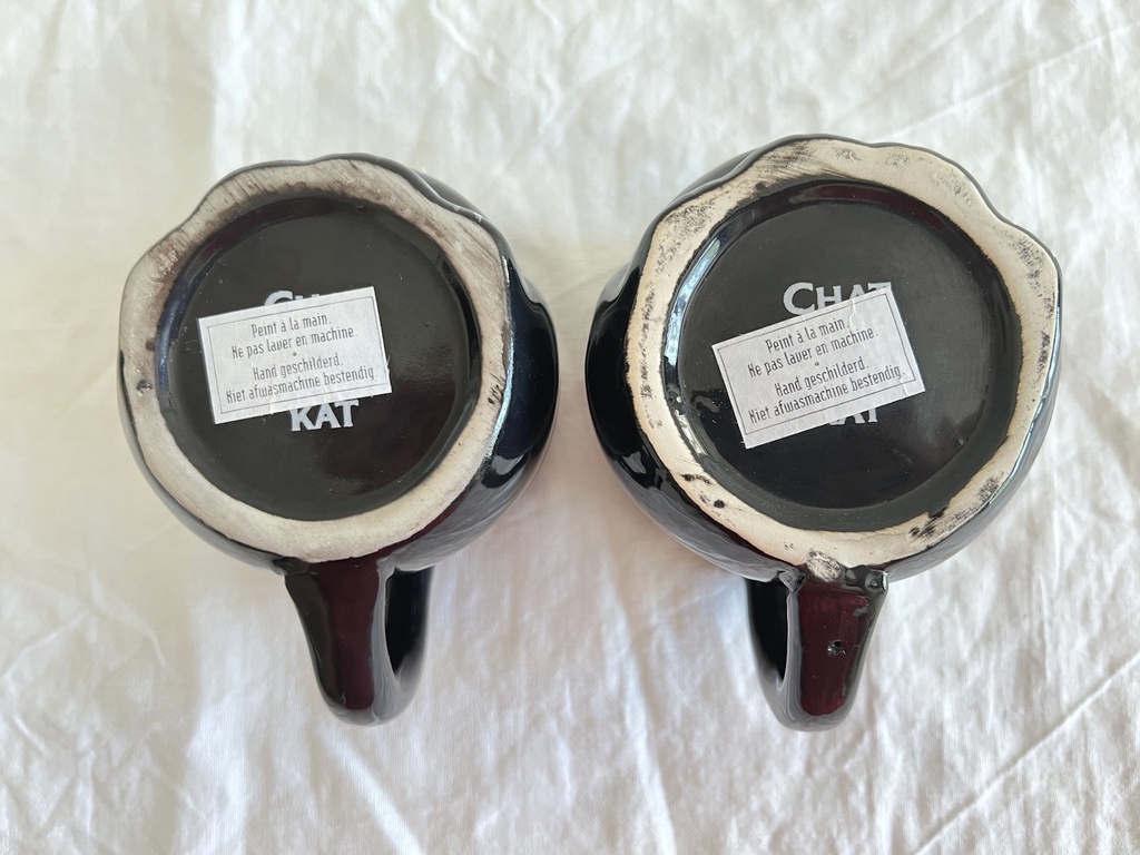 Lot de 2 tasses Chat Noir
