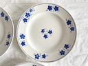 Lot de 6 assiettes plates Boch Mercure bleu