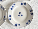 Lot de 6 assiettes plates Boch Mercure bleu