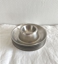 Ensemble de 6 coquetiers ronds en inox Menagia Baes