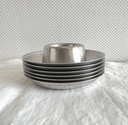 Ensemble de 6 coquetiers ronds en inox Menagia Baes