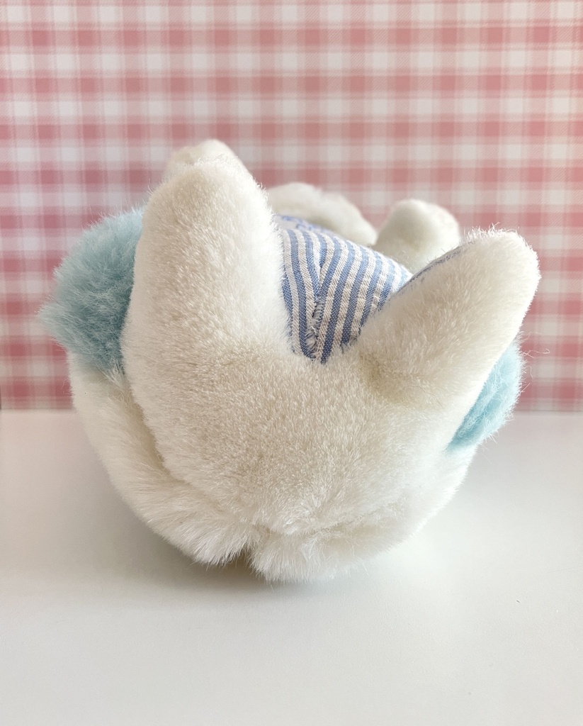 Peluche doudou hérisson blanc et bleu Baby Club
