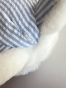 Peluche doudou hérisson blanc et bleu Baby Club