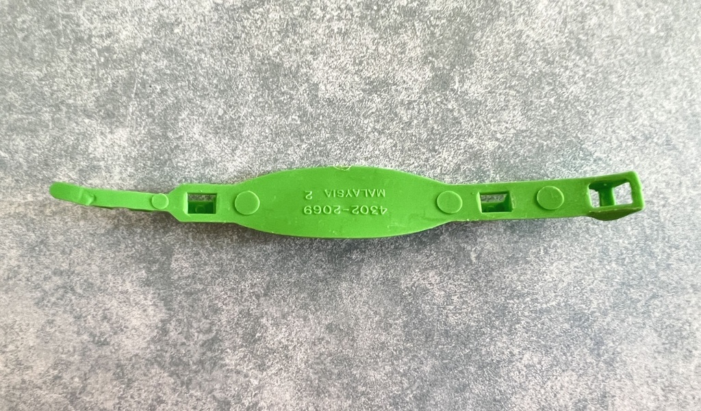 Ceinture verte de Trap Jaw des Maîtres de l'Univers (MOTU) - Mattel