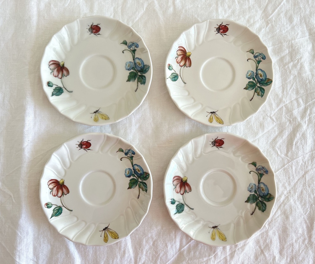 Ensemble de 4 petites tasses et 4 sous-tasses Villeroy & Boch Bouquet
