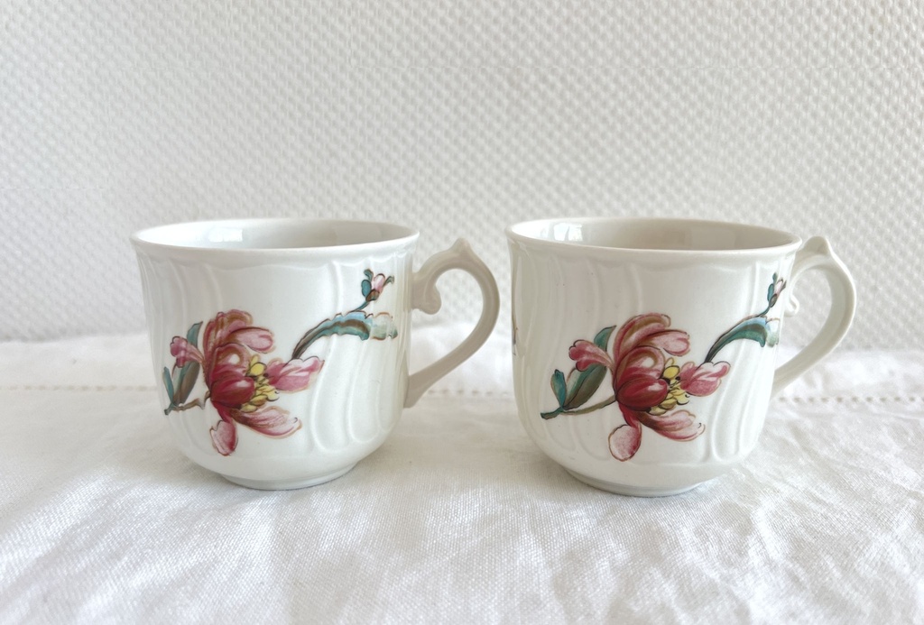 Ensemble de 4 petites tasses et 4 sous-tasses Villeroy & Boch Bouquet