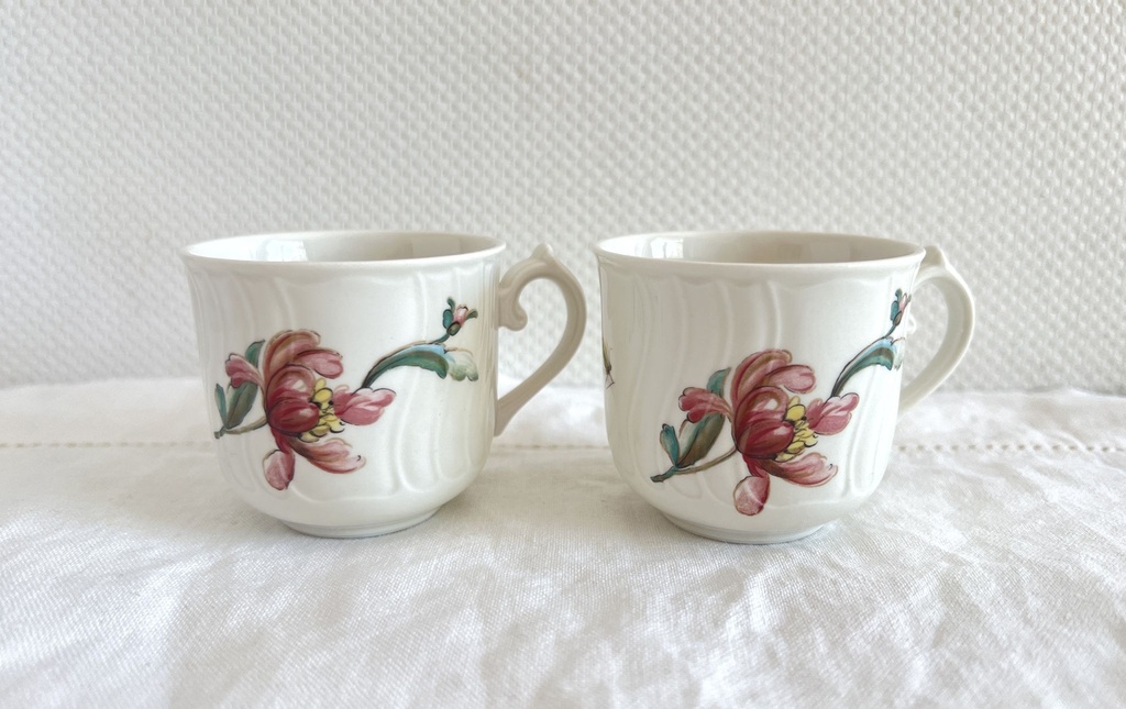 Ensemble de 4 petites tasses et 4 sous-tasses Villeroy & Boch Bouquet