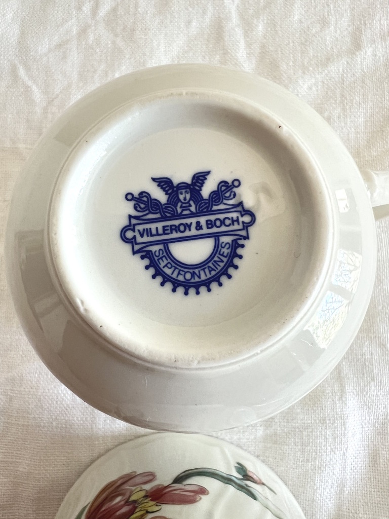 Ensemble de 4 petites tasses et 4 sous-tasses Villeroy & Boch Bouquet