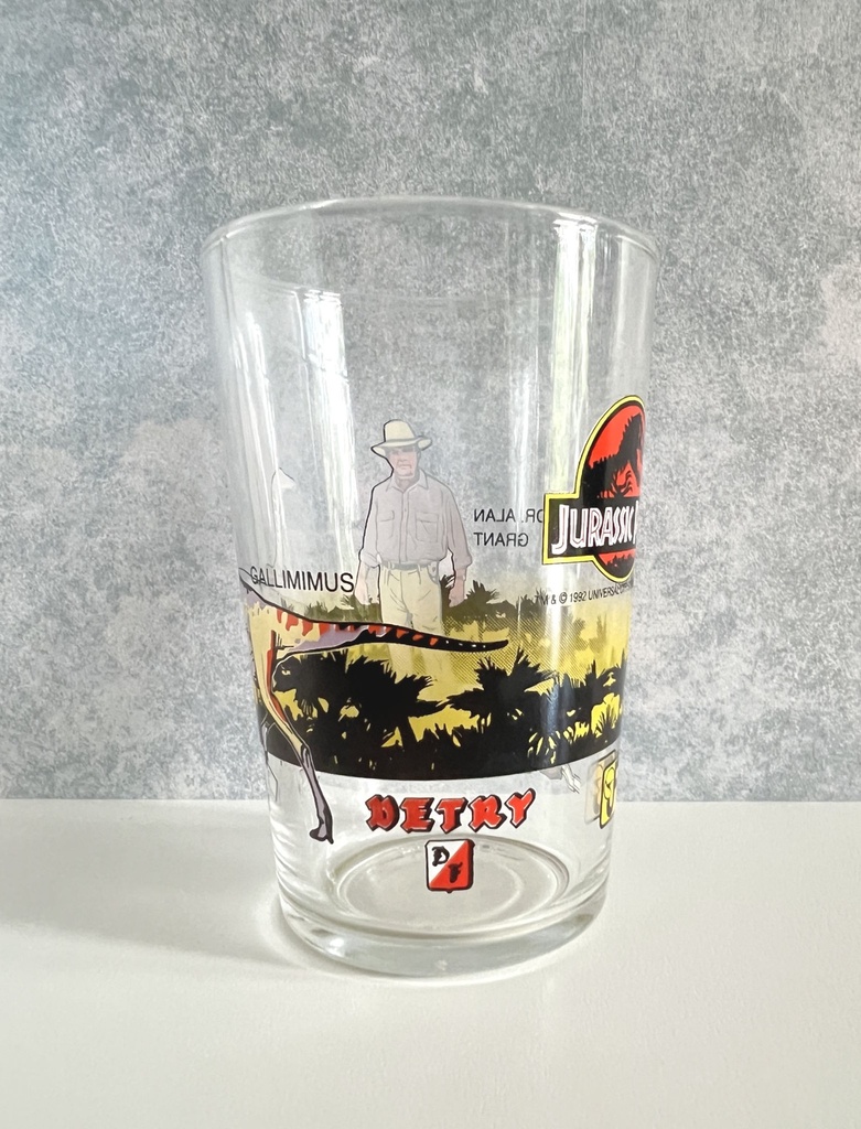 Verre à eau Jurassic Park - Detry 1992
