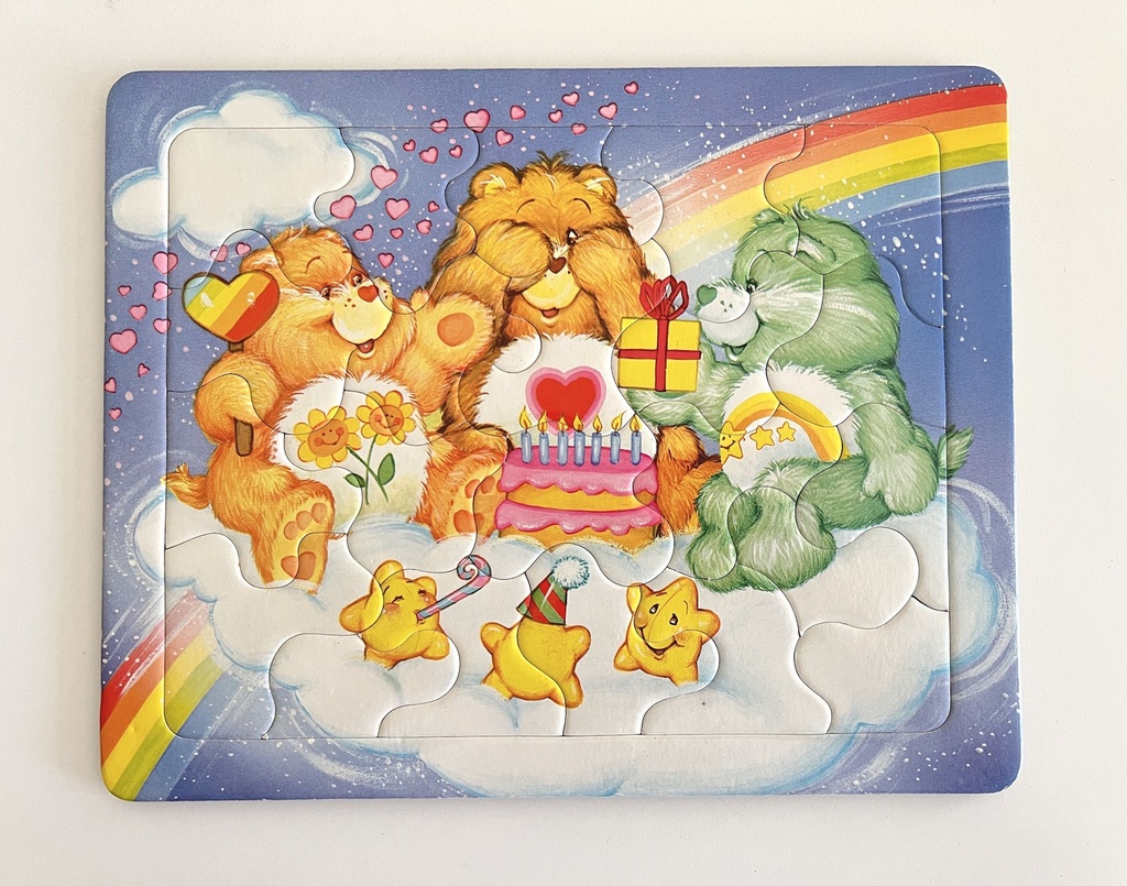 Puzzle 22 pièces Bisounours L'anniversaire - Nathan 1985