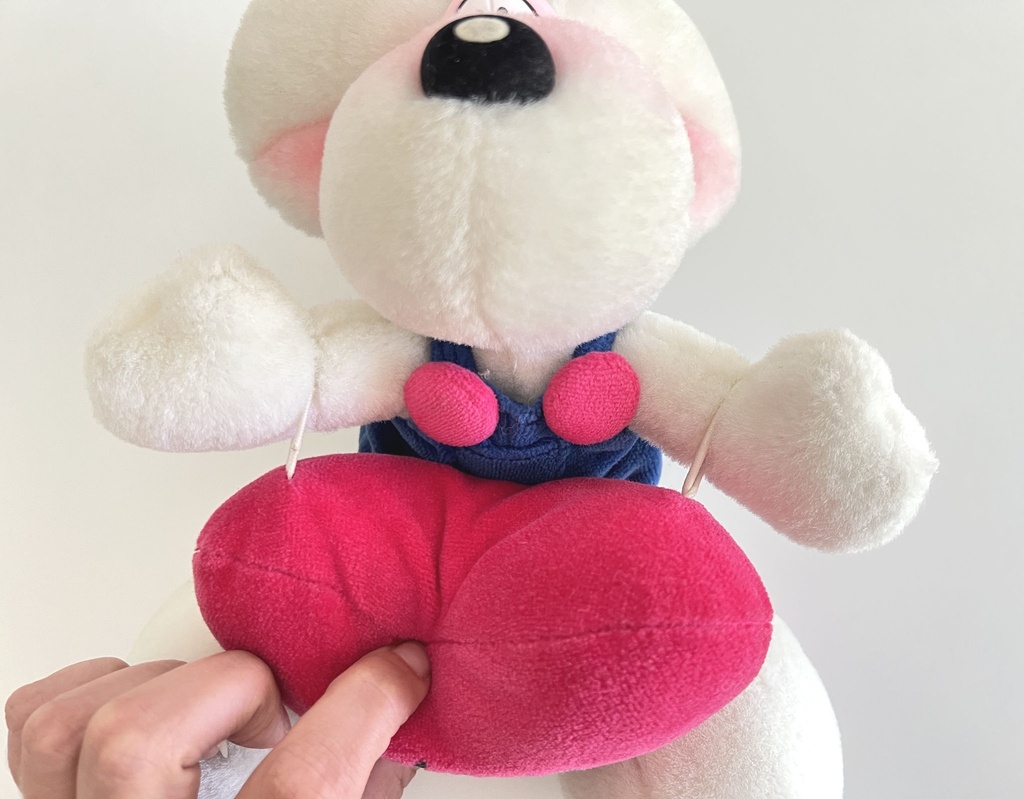 Peluche Diddl avec cœur rose I love you