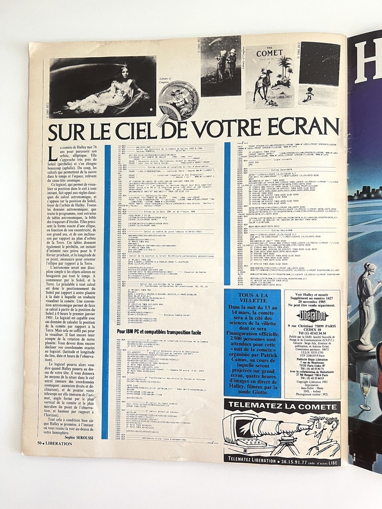 Magazine Hors-série Libération n° 1427 Voir Halley et mourir