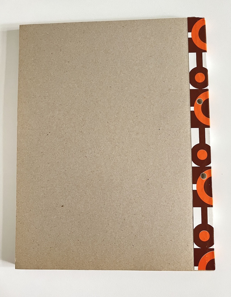 Bloc de feuilles décor géométrique seventies