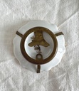 Assiette miniature à motif de tête de chat roux Limoges