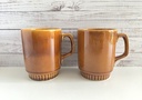 Lot de 2 tasses hautes Boch Delta Brun Provence