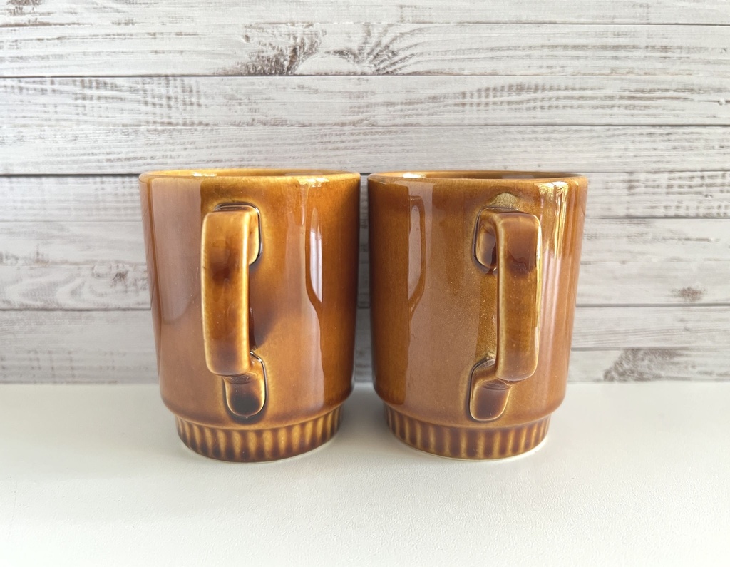 Lot de 2 tasses hautes Boch Delta Brun Provence