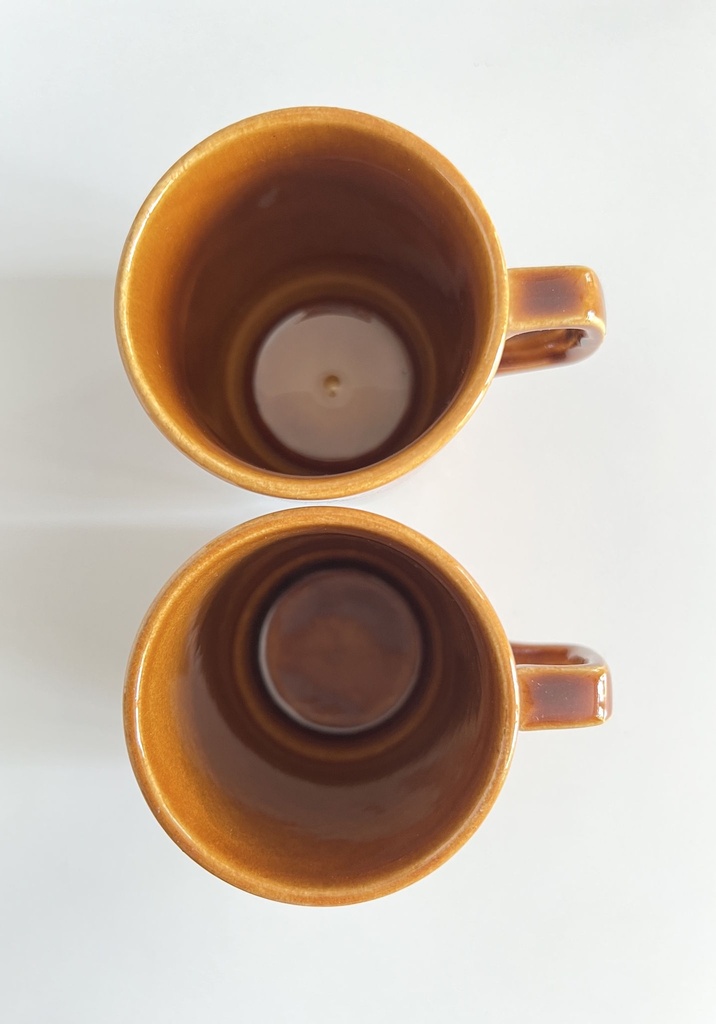 Lot de 2 tasses hautes Boch Delta Brun Provence