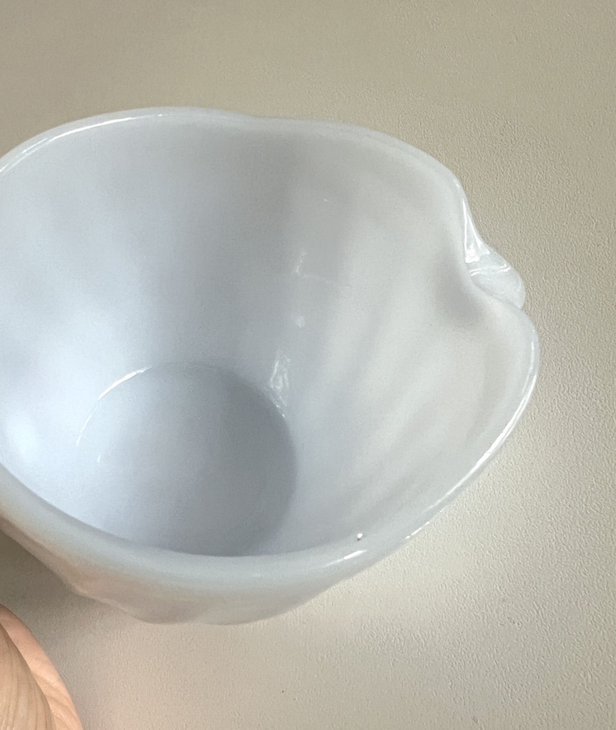 Pot à lait Fire-King Light Blue Azurite Swirl