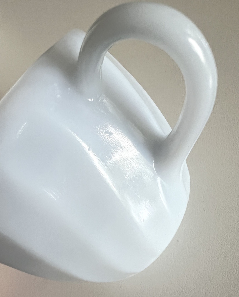 Pot à lait Fire-King Light Blue Azurite Swirl