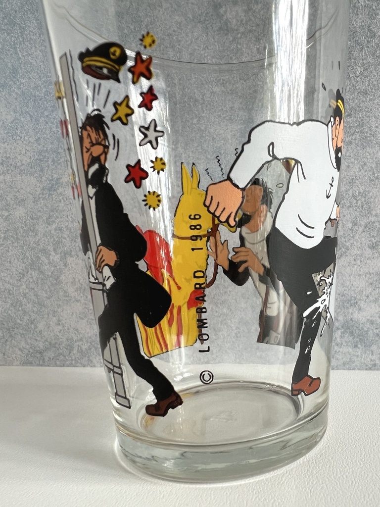 Verre à eau Le capitaine Haddock - Tintin 1986