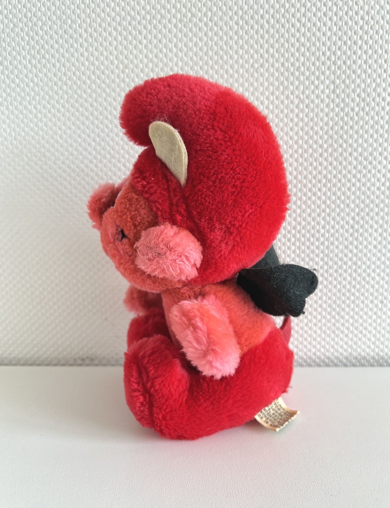 Peluche Schtroumpf diablotin / Diable rouge - Wallace Berrie 1984