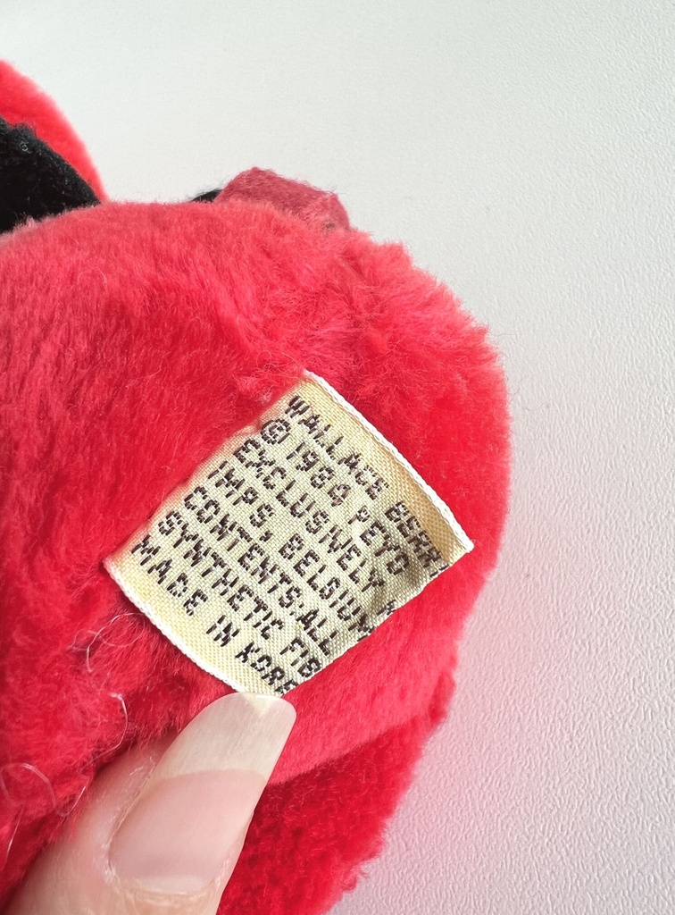 Peluche Schtroumpf diablotin / Diable rouge - Wallace Berrie 1984