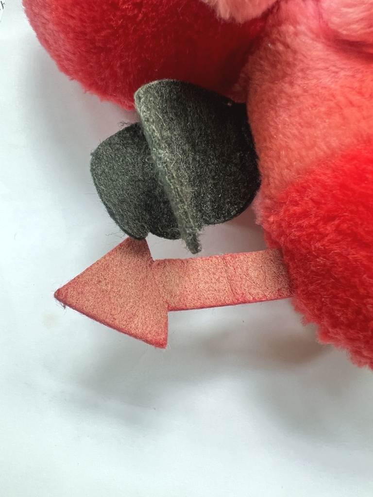 Peluche Schtroumpf diablotin / Diable rouge - Wallace Berrie 1984