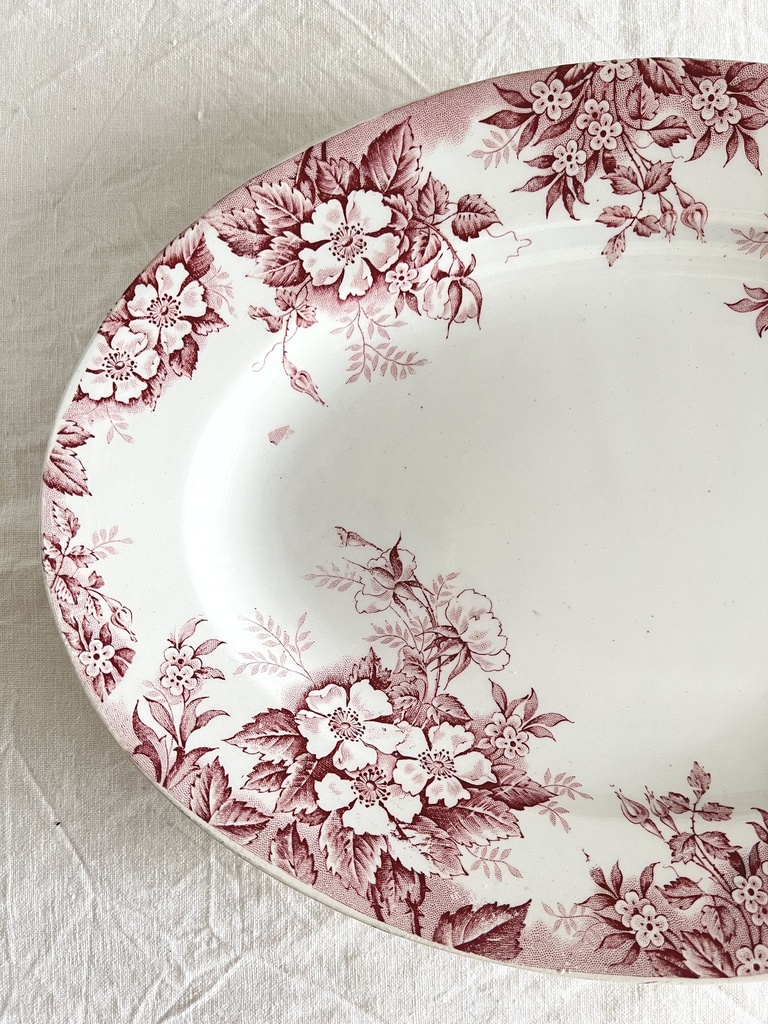 Plat ovale Orchies Églantine