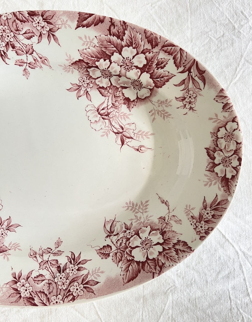 Plat ovale Orchies Églantine